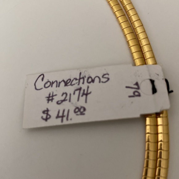 Premier Designs Gold Tone Double Strand Necklace New Display Piece - Picture 3 of 8